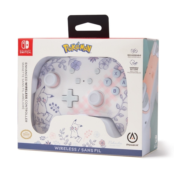 PowerA Pokémon Wireless Controller for Nintendo Switch - White and Purple - Picture 2 of 4